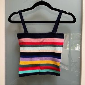 Rainbow Striped Cropped Tanktop